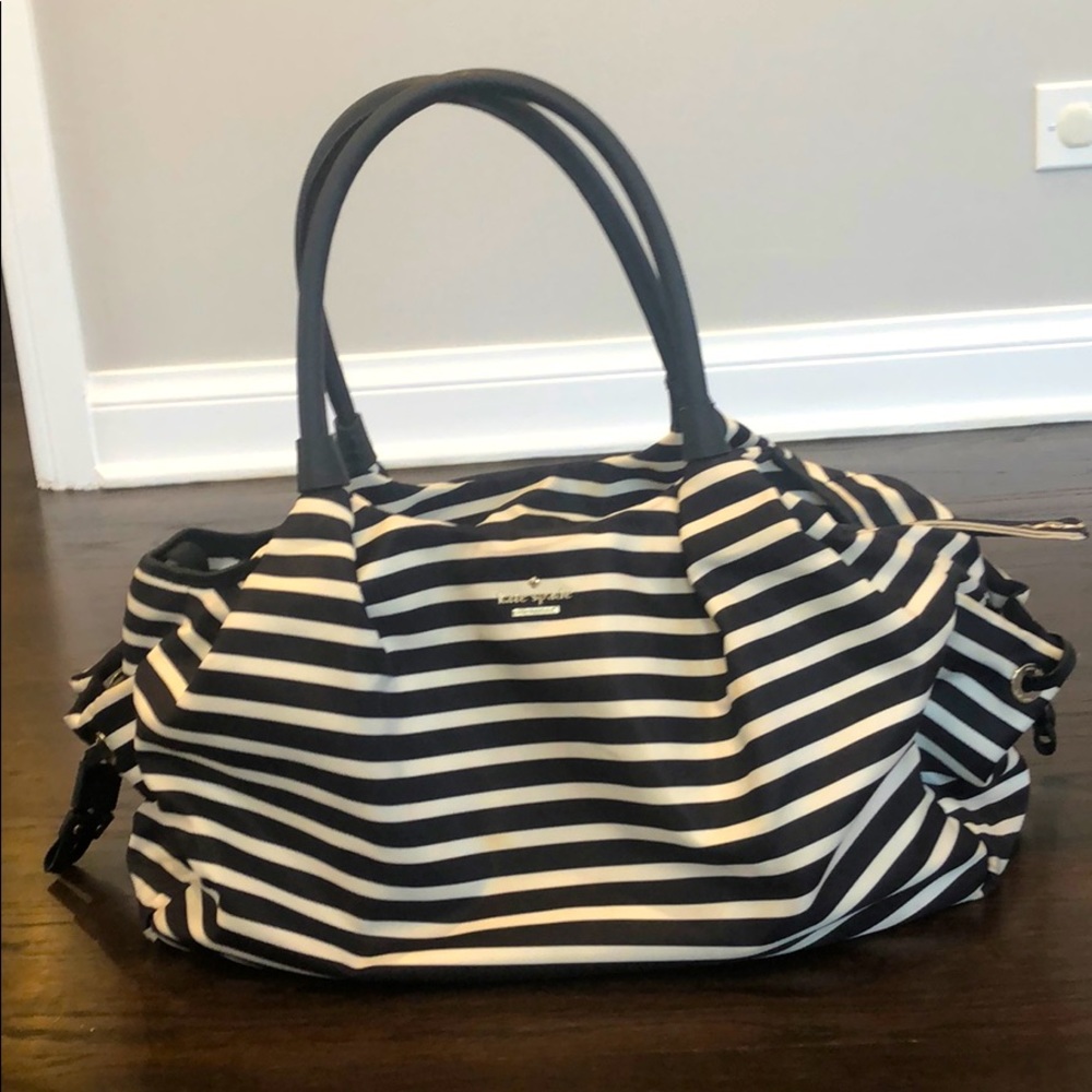 Kate Spade Navy and White Striped Baby Bag